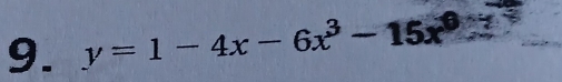 y=1-4x-6x^3-15x^0