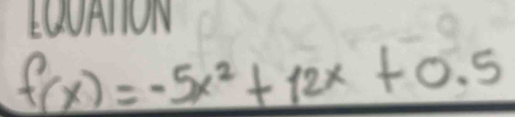 f(x)=-5x^2+12x+0.5