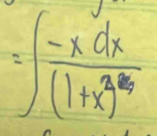 =∈t frac -xdx(1+x^2)^3/4