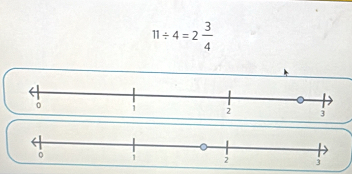 11/ 4=2 3/4 