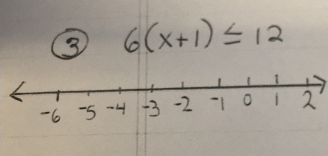 3
6(x+1)≤ 12