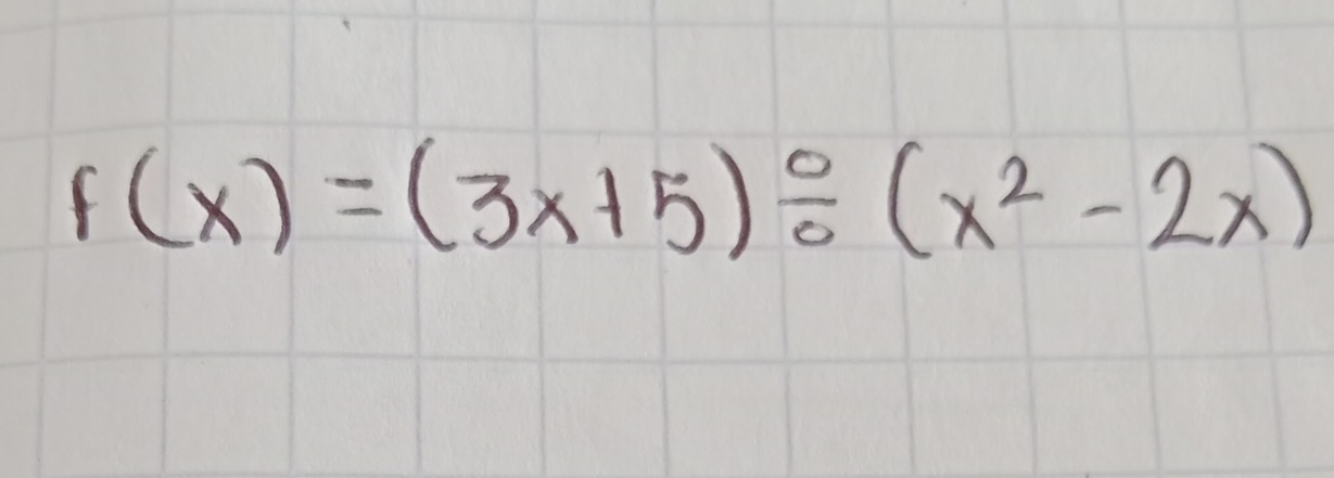 f(x)=(3x+5)/ (x^2-2x)