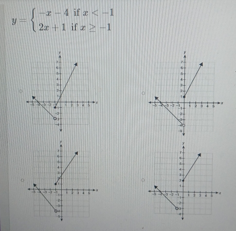 y=beginarrayl -x-4ifx