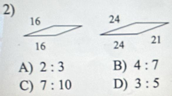 A) 2:3 B) 4:7
C) 7:10 D) 3:5