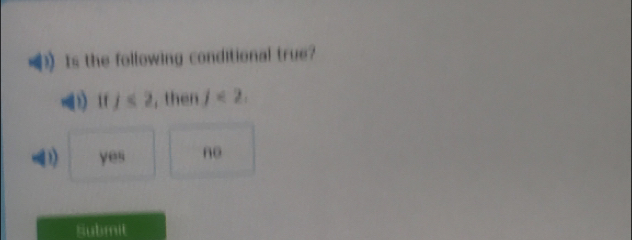 1s the
i≤ 2 , then j<2</tex> 
D yes no
Eubmil