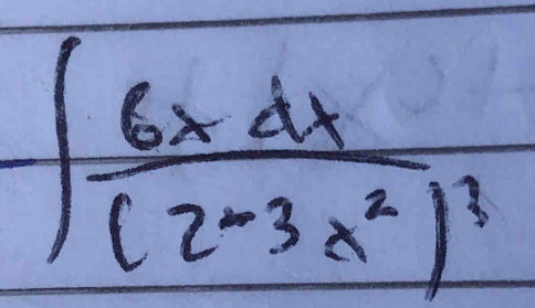 ∈t frac 6xdx(2-3x^2)^3