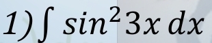 ∈t sin^23xdx