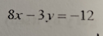 8x-3y=-12