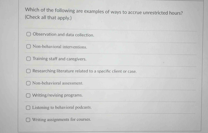 Solved: Which of the following are examples of ways to accrue ...