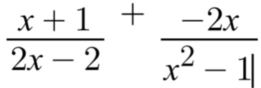 frac x+1(2x-2)^+ (-2x)/x^2-1| 