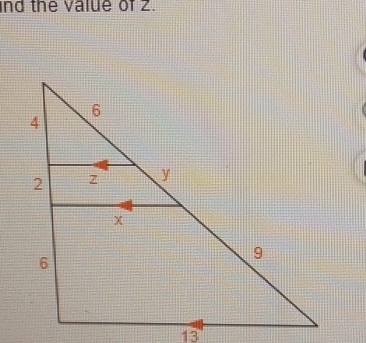 ind the value of z. 
13