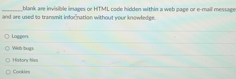 Solved: blank are invisible images or HTML code hidden within a web ...