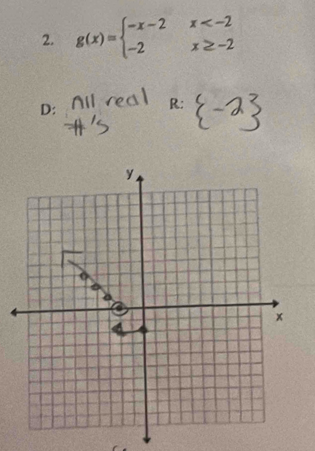 g(x)=beginarrayl -x-2x
D: