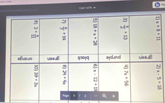 a 1) x+8=11 2) x-5=18
1
-