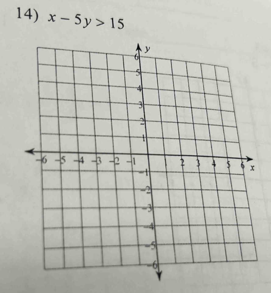 x-5y>15