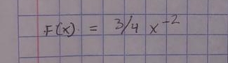 F(x)=3/4x^(-2)