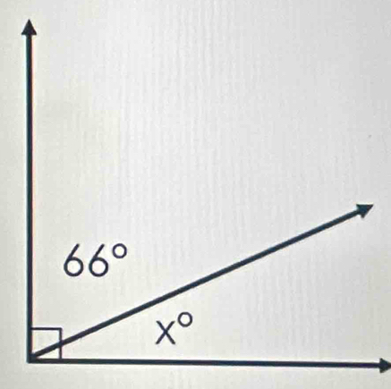 66°
x°