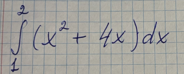 ∈tlimits _1^(2(x^2)+4x)dx