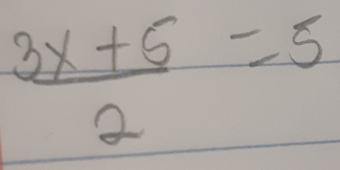  (3x+6)/2 =5