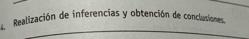 Realización de inferencias y obtención de conclusiones.