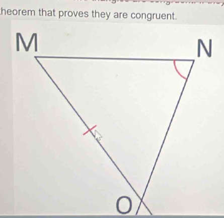 theorem that proves they are congruent.