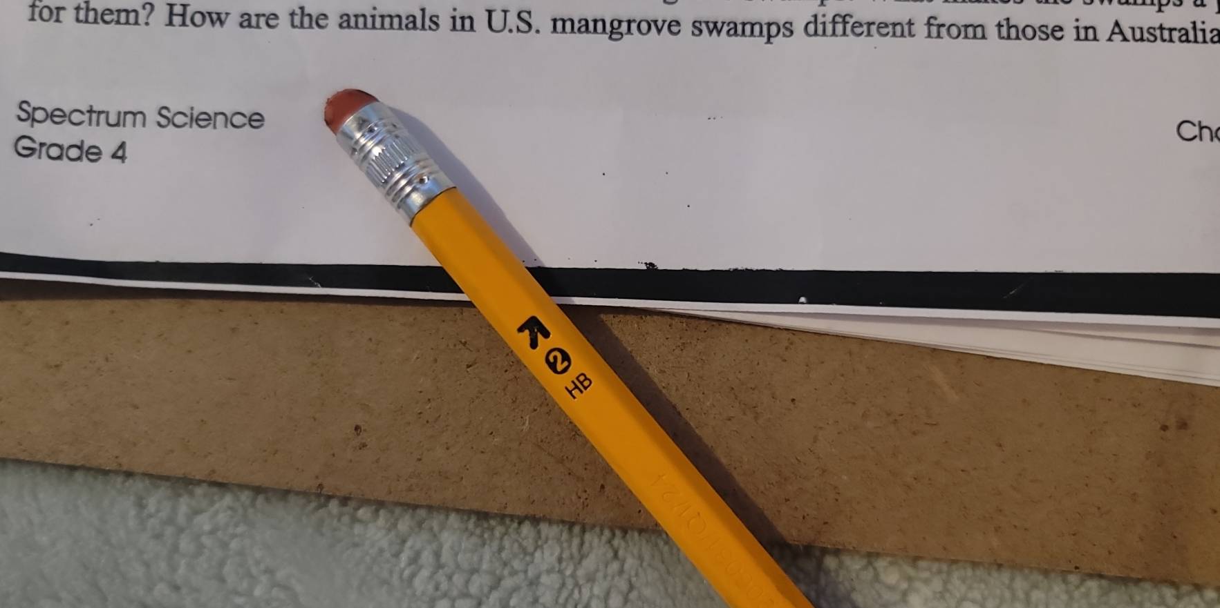 for them? How are the animals in U.S. mangrove swamps different from those in Australia 
Spectrum Science 
Ch 
Grade 4 
HB