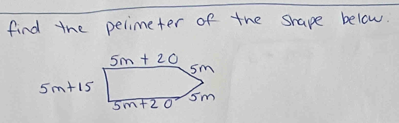 find the pelimeter of the srape below.