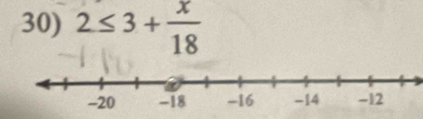 2≤ 3+ x/18 