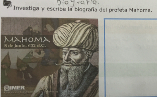 Resuelto:Investiga y escribe la biografía del profeta Mahoma.