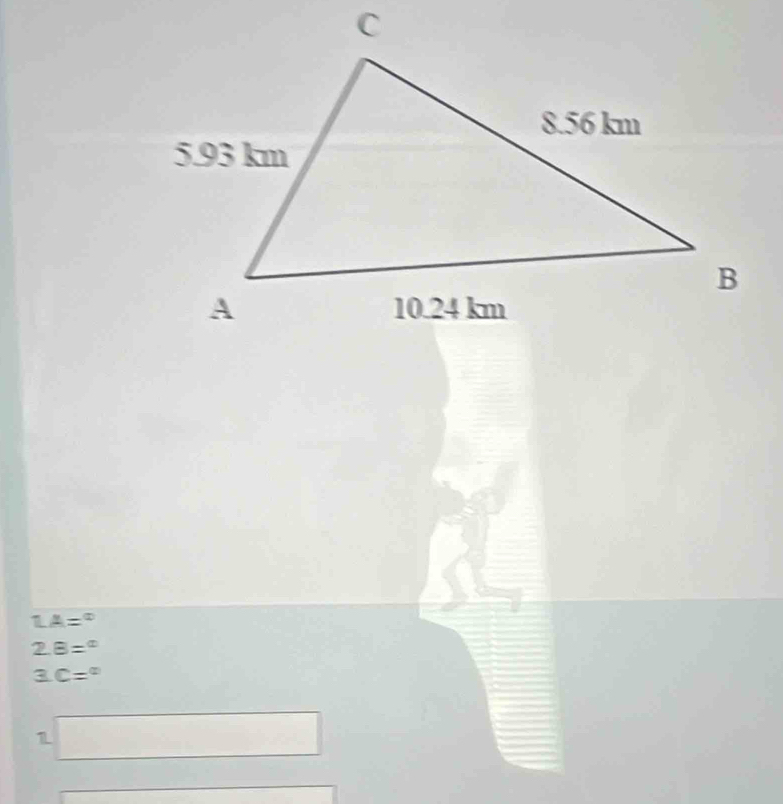 1 A=^circ 
2 B=^circ 
3 C=^0
1 □ 
□ 