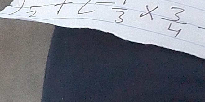 frac 2+2- 1/3 *  3/4 =