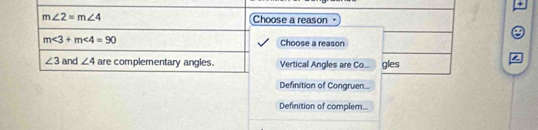 +
Definition of Congruen...
Definition of complem...