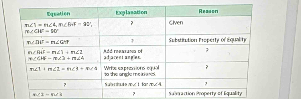 m∠ 2=m∠ 3