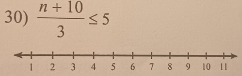  (n+10)/3 ≤ 5