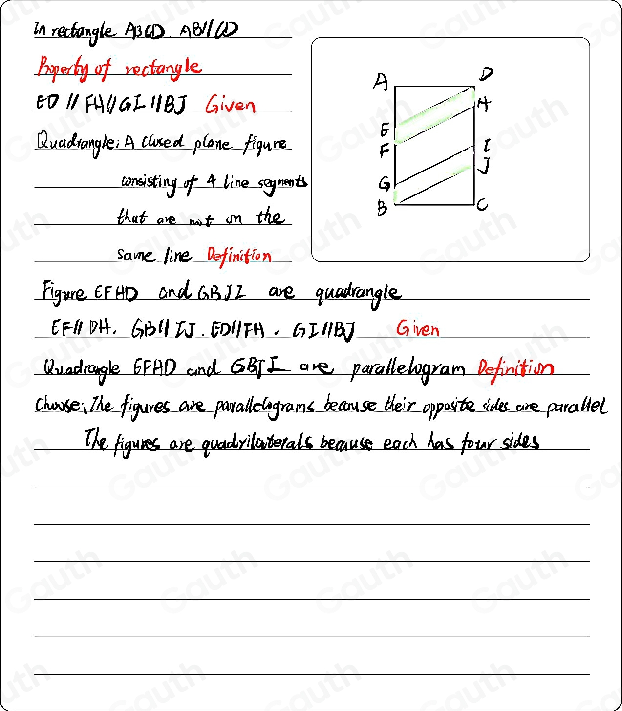 Solved: Four parallel lines are drawn in a rectangular sign. The Which ...