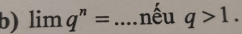 limlimits q^n= _nếu q>1.