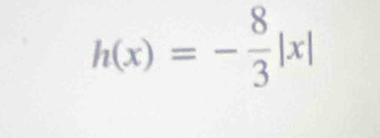 h(x)=- 8/3 |x|