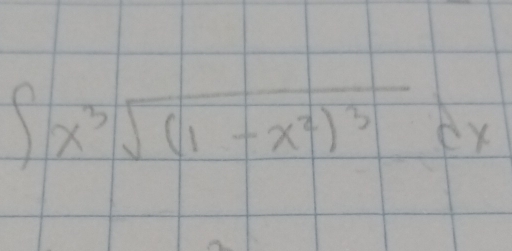 ∈t x^3sqrt((1-x^2)^3)dx