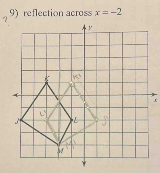 reflection across x=-2
x