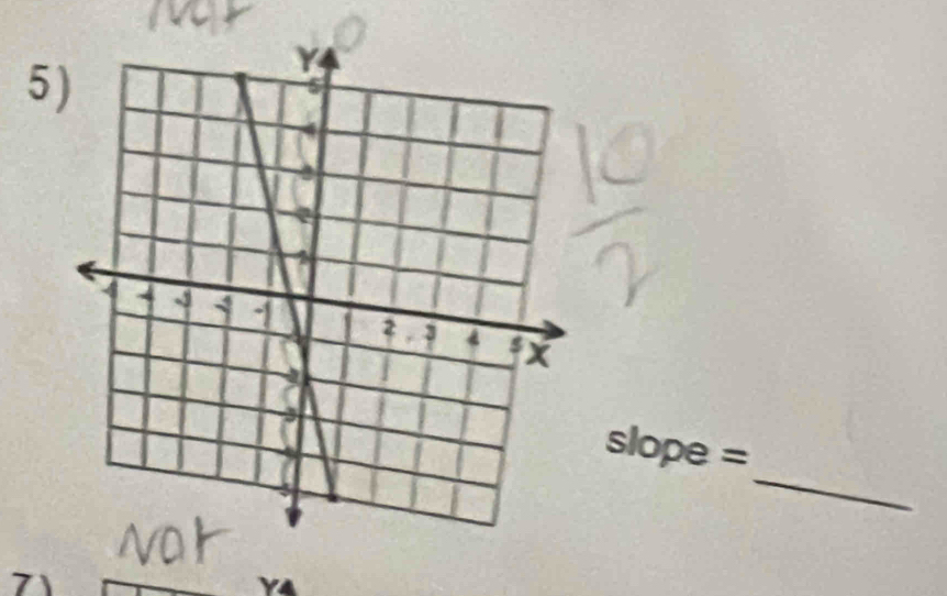 5 
_
slope =
7