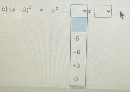 (x-3)^2=x^2+□ x□