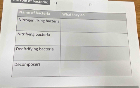 le fole of bacteria: