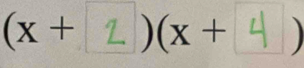 (x + 2 )(x + + )