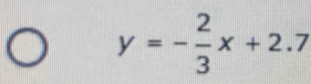 y=- 2/3 x+2.7