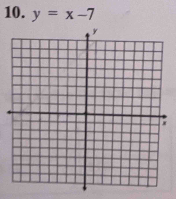 y=x-7