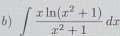 ∈t  (xln (x^2+1))/x^2+1 dx