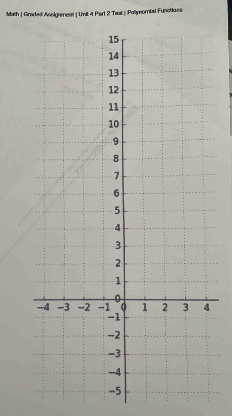 Math | Graded Assignment | Unit 4 Part 2 Test | Polynomial Functions