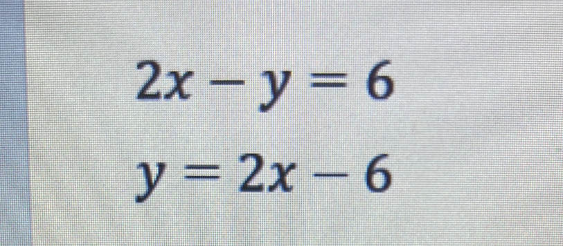 2x-y=6
y=2x-6