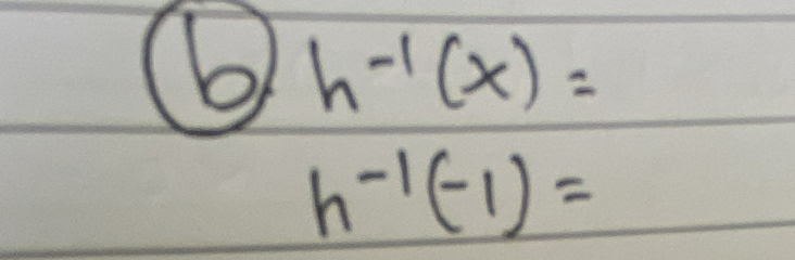 6 h^(-1)(x)=
h^(-1)(-1)=