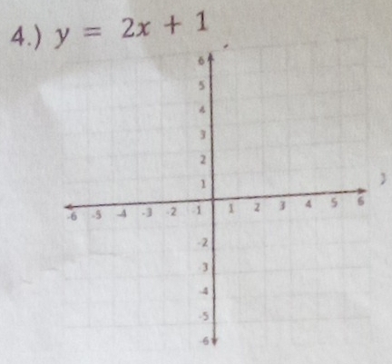 4.) y=2x+1
